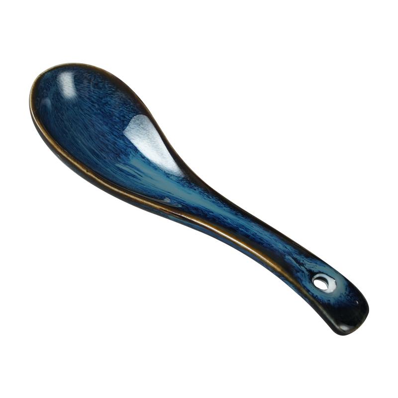 Set di Cucchiai da Zuppa e Riso in Ceramica Stile Giapponese - Elegante Stoviglieria per Uso Domestico o Ristorante