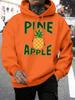 Fresh Pineapple Fruit Printing Men Hoody Fleece Autumn Hoodies Pocket Loose Sportswears Comfortable Multicolor Man Hoodie