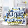 Ball5 Customize Text Blanket Multi-purpose Personalized Blanket Warmthful Decor Great for Bed Office Living Room Bedding All-Season Use