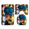 African Women'S Bathroom Floor Mat Three-Piece Bathroom Carpet Toilet Mat Set Doormat Bathroom Non-Slip Mat