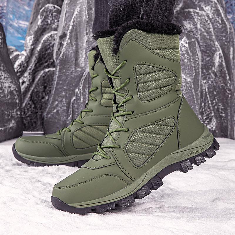 Boot Woman High-top Waterproof Ankle Boots Men Thick Plus Warm Large Size Snow Hiking Boots Outdoor Cotton Shoes Sneakers