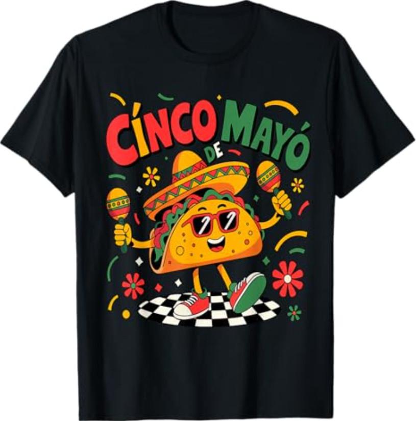 Let s Fiesta Tacos Mexican Men Women Kids Cinco De Mayo T-Shirt S разноцветный