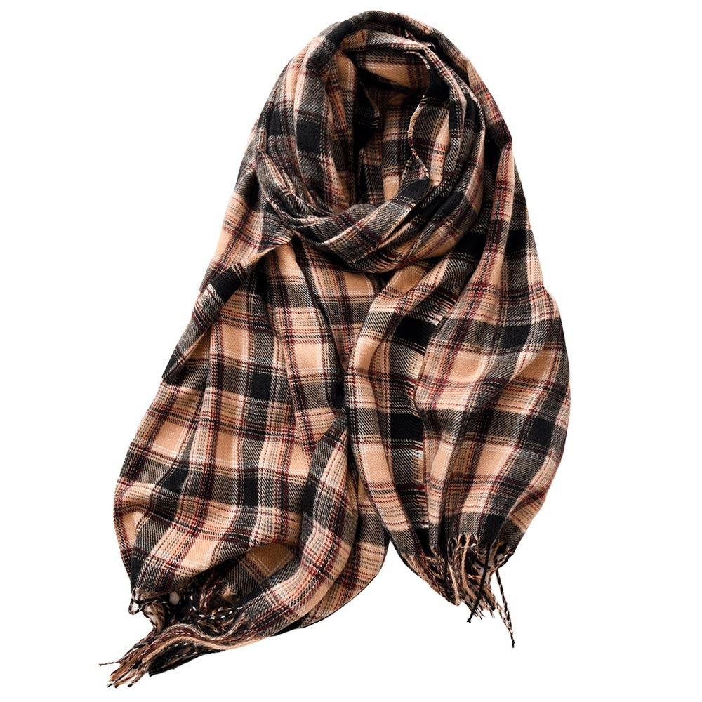 180*68cm Imitation Cashmere Scarf Vintage Plaid Printed Mujer Foulard Blanket  Autumn Winter Warm