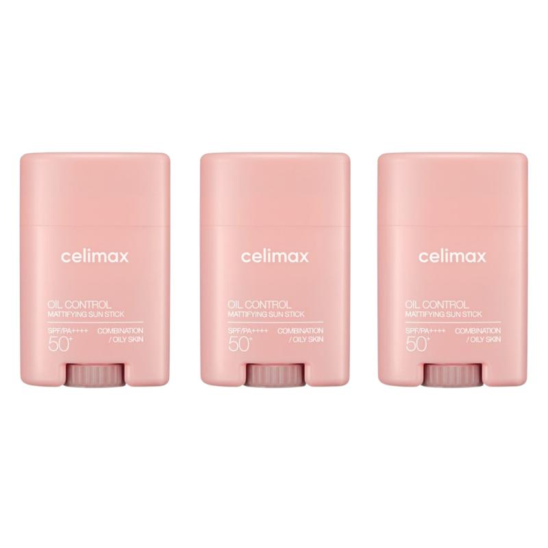 Celimax Oil Control Mattifying Sun Stick SPF50+ PA++++ 19g – Pore Blurring Matte Sunscreen Stick, Sebum Control Portable UV Protection