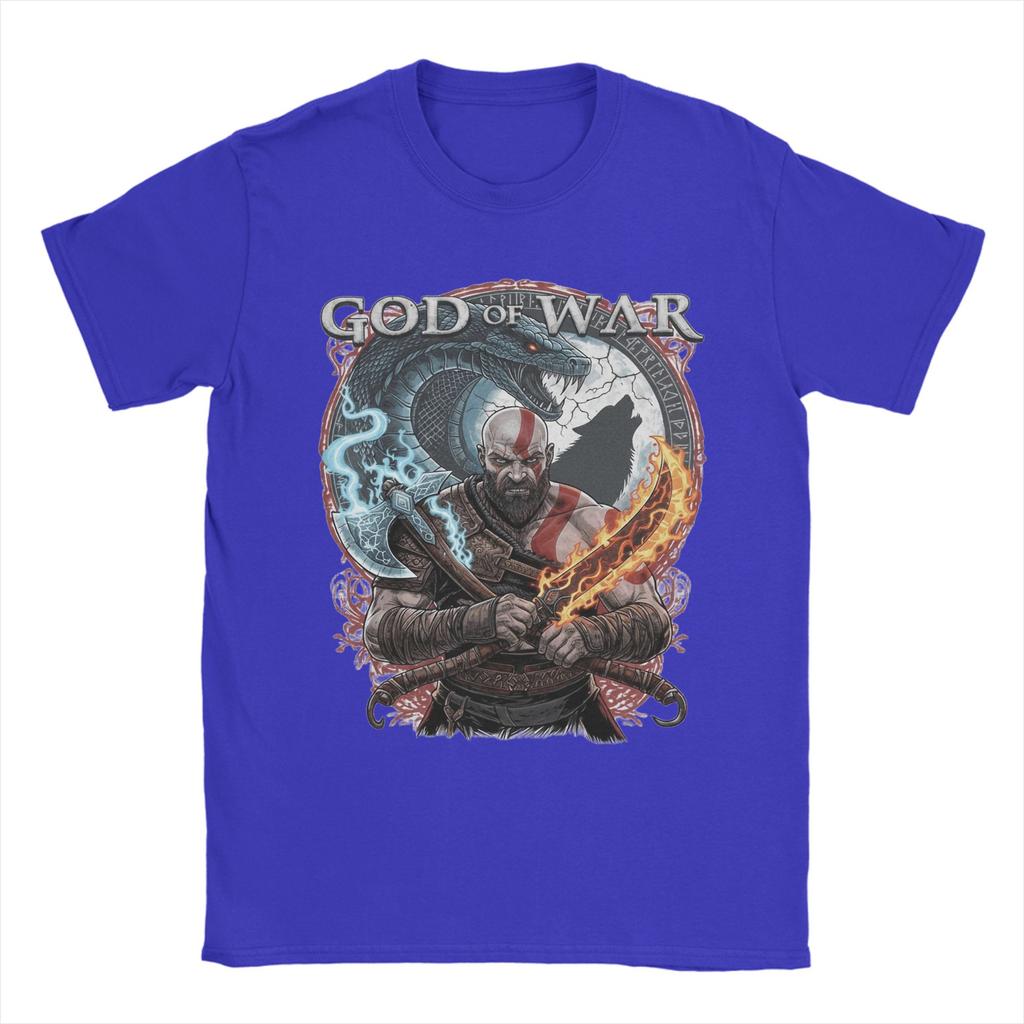 Unisexs TShirts The God of War Kratos Casual Cotton Tees Short Sleeve T Shirt Round Collar Clothes Plus Size