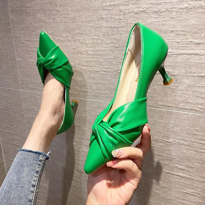 Dámské lodičky Jaro & Podzim Dámské Střední podpatek Špičatá špička Módní Elegantní Kancelář Vysoké podpatky Nazouvací Dámské Párty Mělké boty