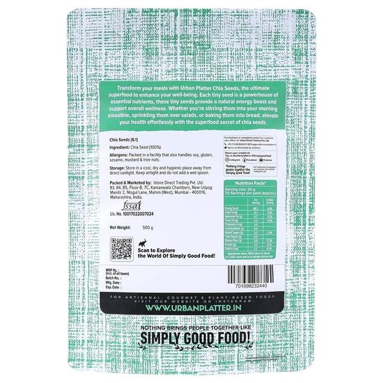 Urban Platter Black Chia Seeds, 400g