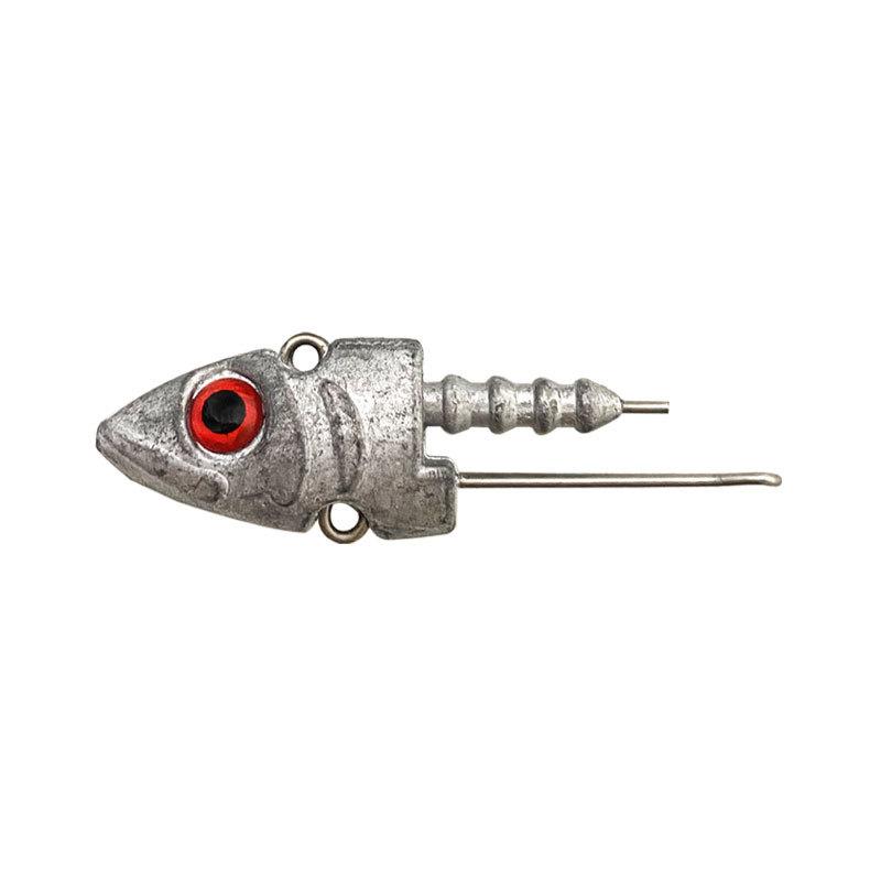 Lead Head Soft Fish Luya Bait Luminous Simulation Bait Five-Color Blood Trough Three Hook Fishing Gear (as the picture,small)