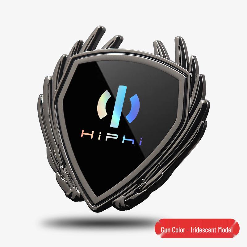 HiPhi X/Y/Z Car Metal Wing Badge - Decorative Car Emblem Sticker
