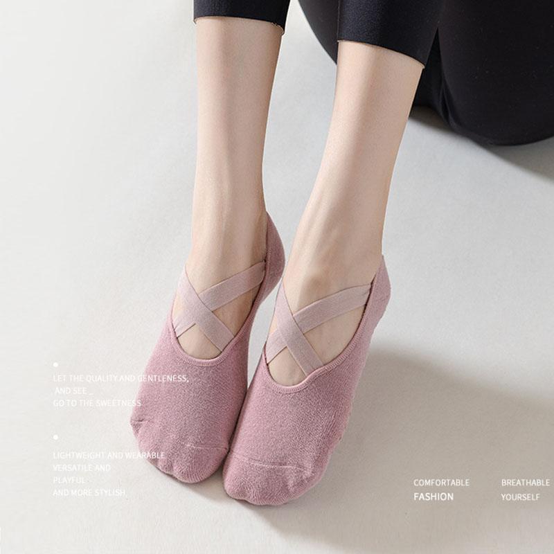 Șosete Yoga Femei Bumbac Silicon Anti-alunecare Pilates Grip Prosop No-Show Barre Sock