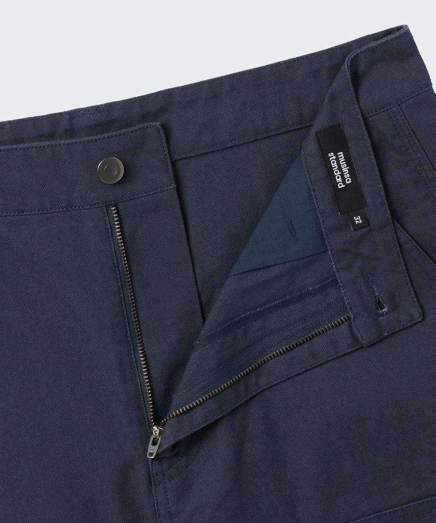 MUSINSA STANDARD Canvas Wide Double Knee Carpenter Pants [Iron Grey]