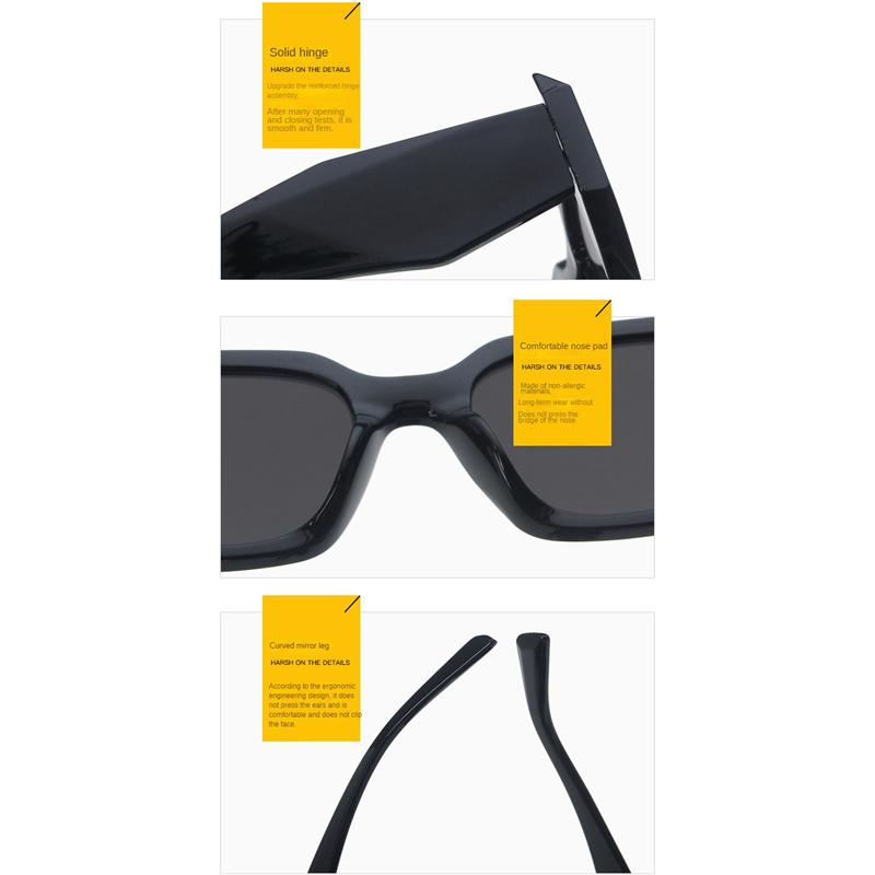 Módne štvorcové slnečné okuliare Značkový dizajn Osobnosť Nepravidelné okuliare Muži Cestovanie v prírode Slnečné okuliare nepolarizované okuliare