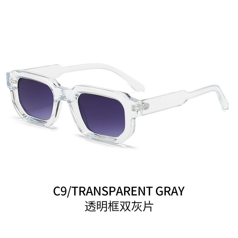 Square sunglasses European and American retro square thickened small frame flat glasses fashion street sunglasses women