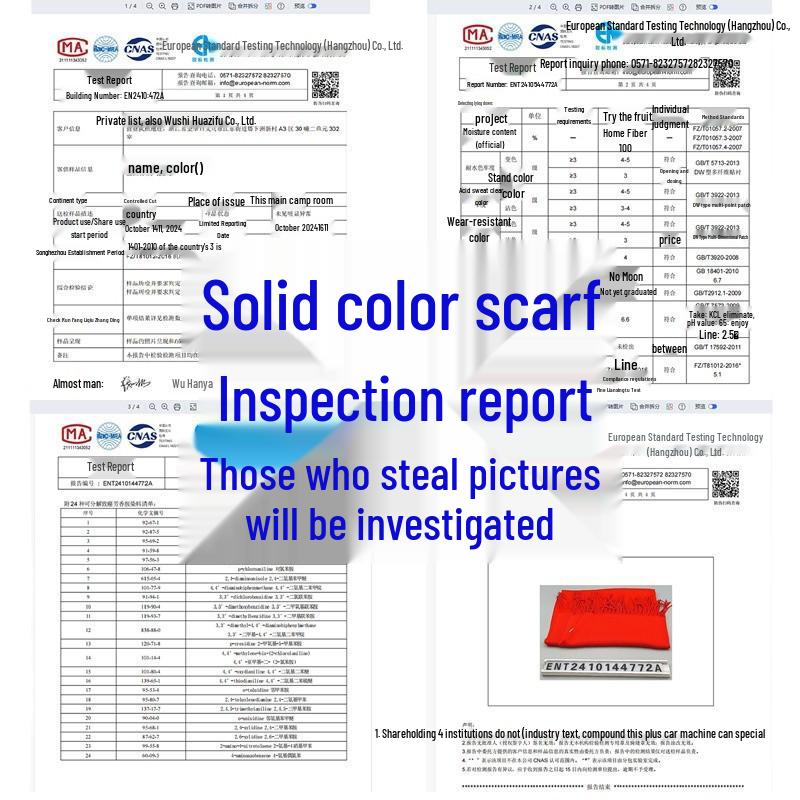 Women's Solid Color Imitation Cashmere Scarf - 200g, Red, Warm Autumn/Winter Shawl and Neckerchief