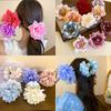 Internet Celebrities with the Same Fabric Flower Hairpin Holiday Wind Sweet Back Head Grab Clip Fashion Niche High-end Hair Accessories Women