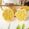 Christmas Snowflake Cookie Cutters Pressable Biscuits Mold Plastic Cookie Stamps DIY Cake Baking Tool Easy To Clean