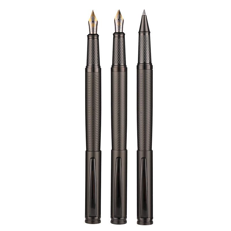 Quality Pen Black 0.5Mm Orb Pen Large Tip Pen Metal High-End Business Signature Pen