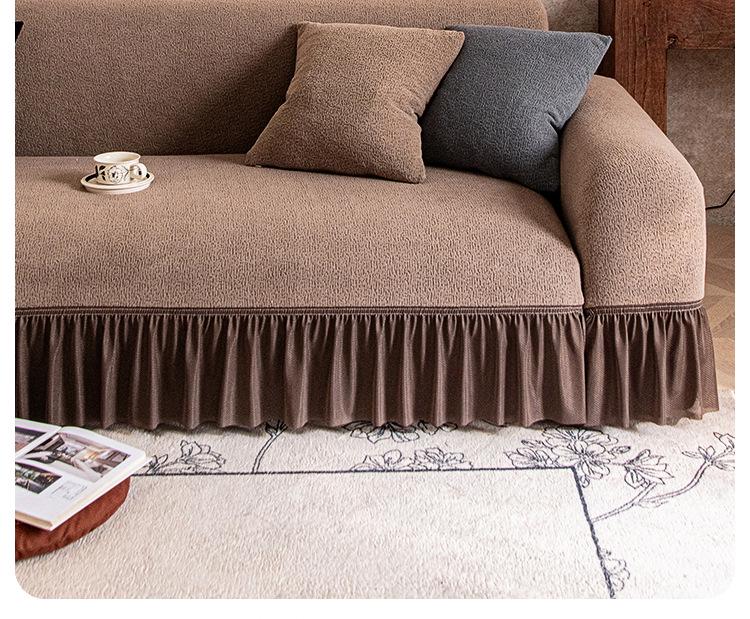 High-End Plush Sofa Cover - Full Coverage, Winter-Ready, Anti-Scratch, 2026 New Edition