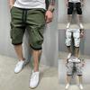 Herrenshorts Neue Sommer-Baumwolle Doppel-Tasche Reißverschluss Cargohose Hip-Hop-Stil Freizeithose Sport Fitness Fünf-Punkt-Hose