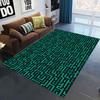 Gaming Style Carpet With Pixel Maze Geometric Patterns Modern Trendy Design Non Slip Rug For Living Room Bedroom Game Room
