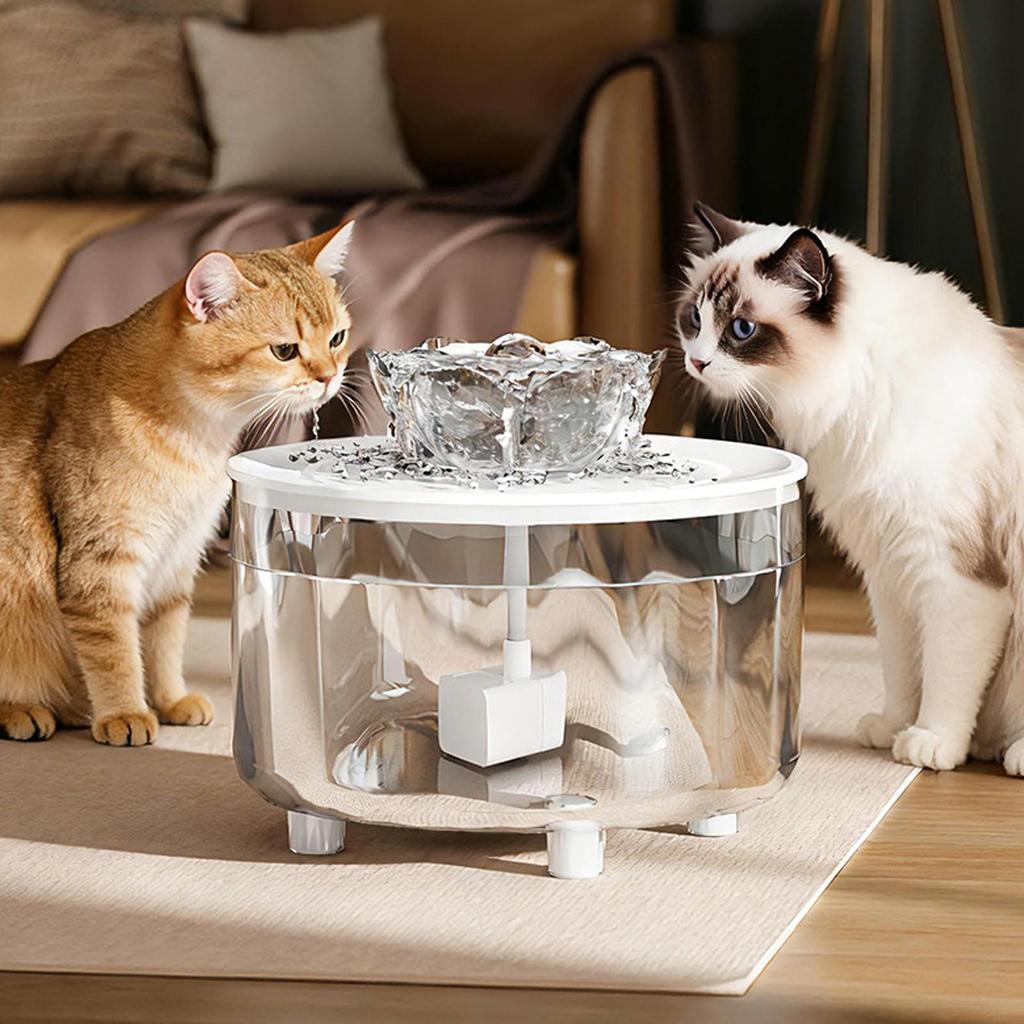 Cat Water Fountain USB Electric Low-Noise Automatic Cat Water Dispenser For Small Medium Large Breeds Bedroom Balcony Garage