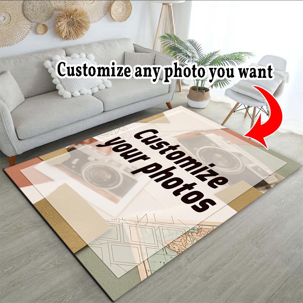 Customize Photo Personalized image Floor Mat Perfect for Entryway Playrooms Balcony Hallway Anti-slip Rug Decorate Offices