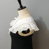 Ruffle Trim Lace Faux Collar Decorative Collar for Blouse Skirt Removable False Collar Adjustable Shawl All Matching