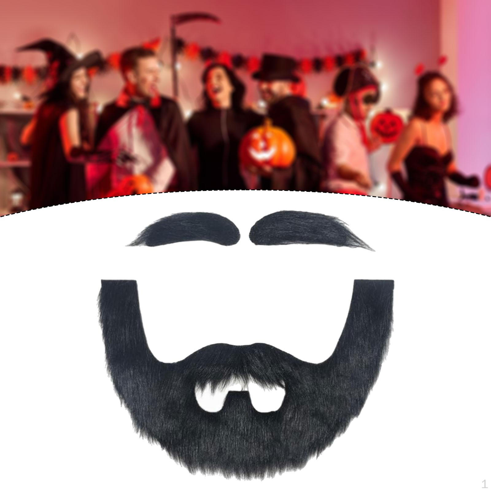 

DIY Fake Beard Costume Accessories for Halloween Christmas Operas Performance чорний