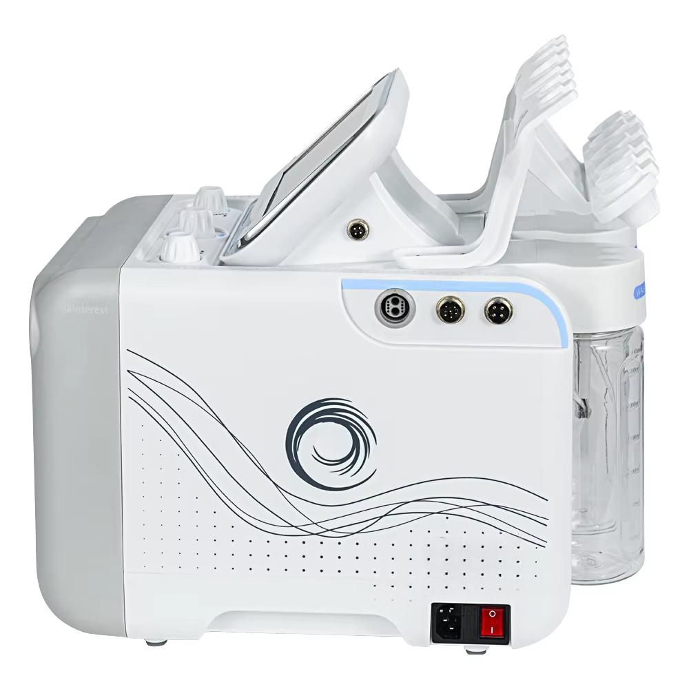 

Аппарат для пилинга Hydro Water Oxygen Jet Аппарат для очищения лица с помощью кислородного спрея RF-лифтинга Дермабразия Уход за кожей Косметическое устройство Спа белый