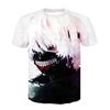 Strange Things Tokyo Ghoul Men 3D Graphic T Shirts Anime Ken Kaneki Print T Shirts Cartoon Loose Cotton Tshirts Hipster Tops