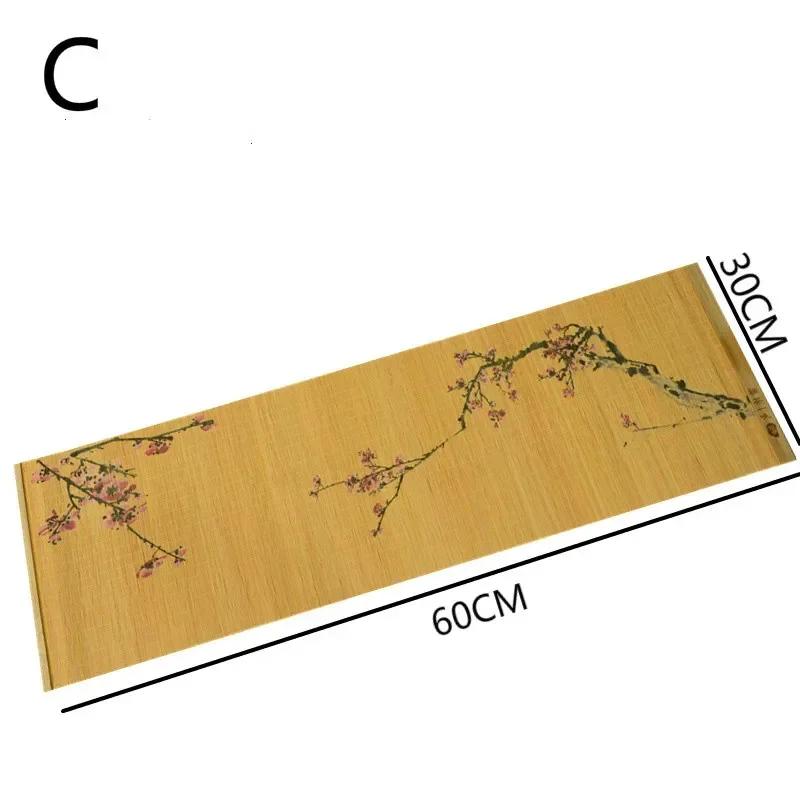 

Bamboo Tea Placemat Hand-Painted Table Flags Handmade Ceremony Teapot Mat Insulation Pads M