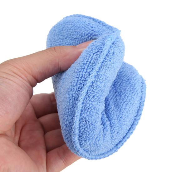 5Pcs Ultra Soft Microfiber Round Car Wax Applicator Pad Auto Care Polish Sponge