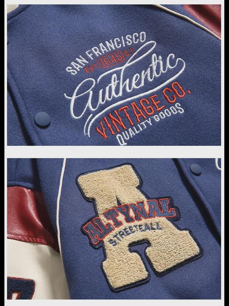 Jaqueta de Beisebol Masculina Estilo Coreano com Contraste de Cores Primavera/Outono 2024 - Look Americano Moderno que Combina com Tudo