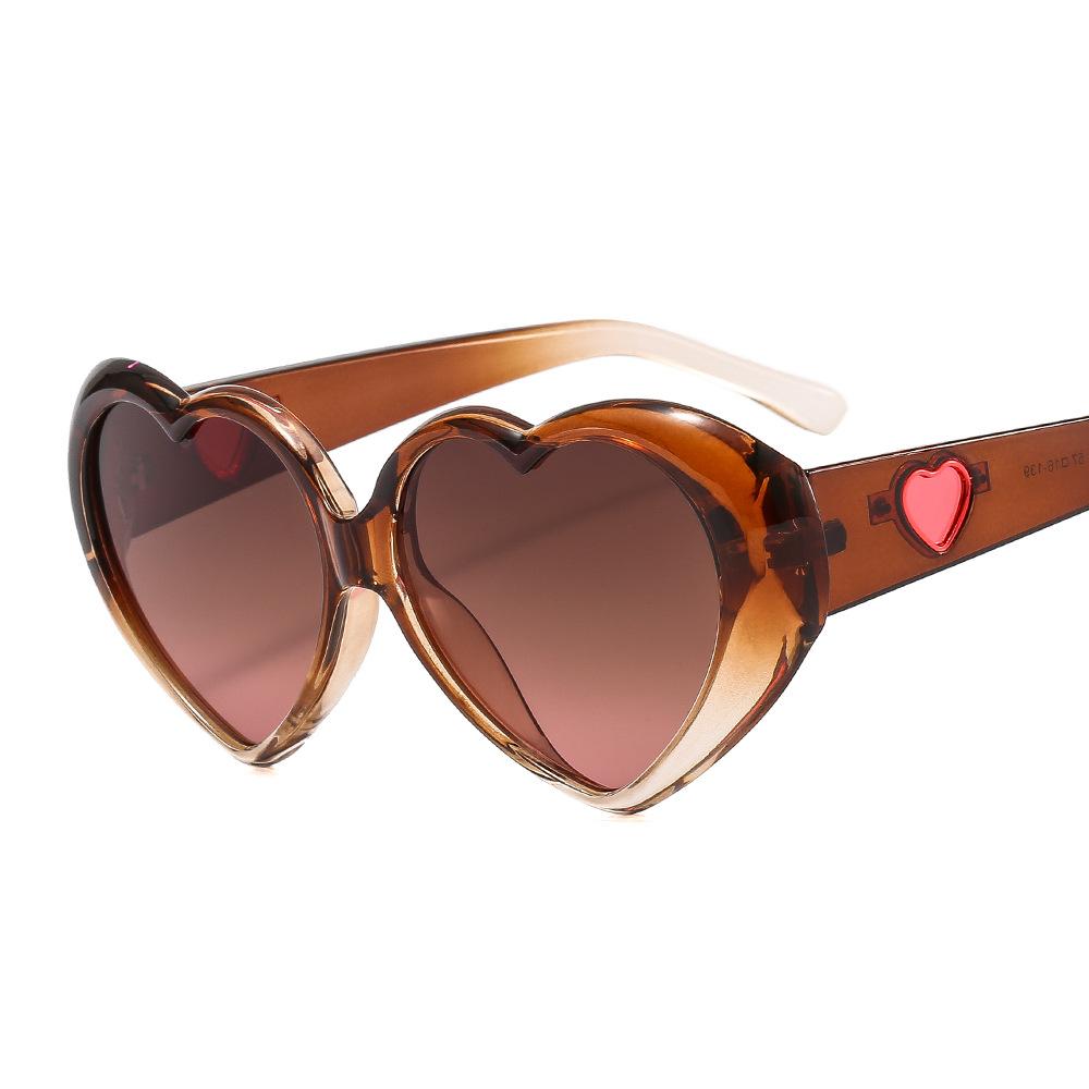 Modern Designer New Custom High Quality Fashion Women Anti Uv Heart Sunglasses Men Luxury Trend Black Heart Shades Sunglasses