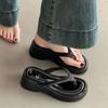 Lazy Wind Slippers Wear Women's Summer Heightening Flip-flops Thick Bottom 2025 New Fashion Versatile Toe Cool Slippers