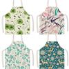 Fresh Pastoral Style Prints Supply Waterproof Pastoral Style Print Apron Kitchen Barbecue Apron