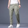 Mens Pants Cotton Casual  Stretch Male Trousers Man Long Straight High Quality 4 Colors Plus Size Pant Suit  42 44 46  CY6236