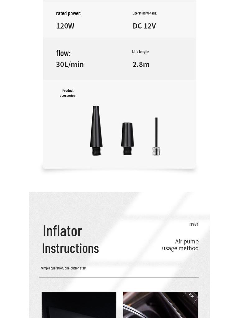 High-Power Portable Digital Tire Air Pump
