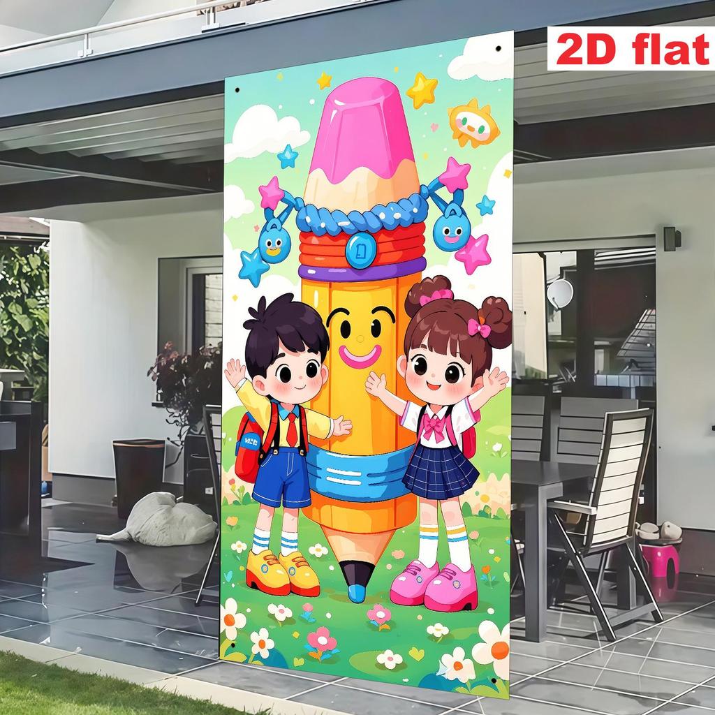 Cartoon-Style Back-to-School Party Door Frame Decoration