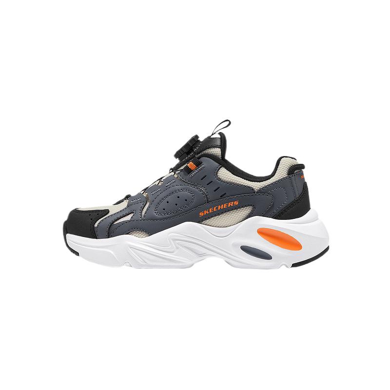 Skechers Kids Boys Simple Fashion Comfortable Versatile Casual Shoes Kids sneaker Charcoal 405329L-CCBK 29