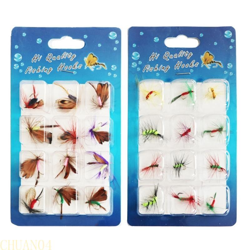 A1A2 Fishing Fly Fishing Fly Kits Fly Fishing Lures Fish Salmon Trout Fly Wet/Dry Fishing Feather Baits Fishing Tackle
