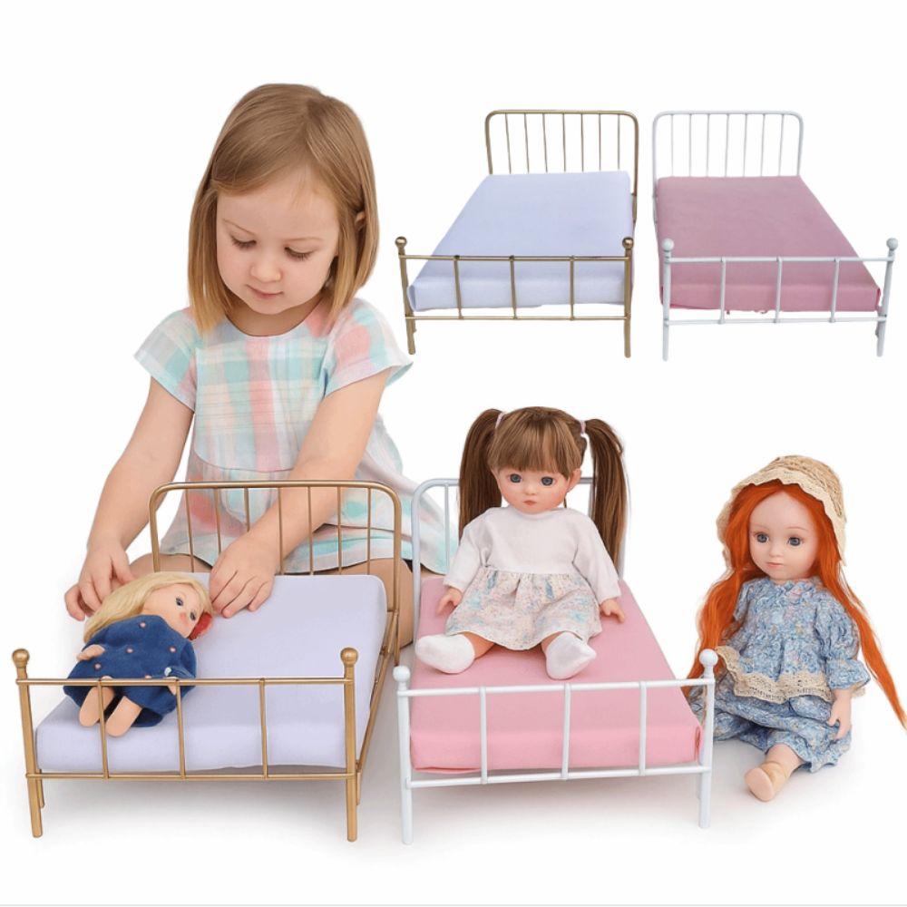 Bedroom Scene Doll Bed Furniture 1:12 Scale Mini Bed Model Dollhouse Bed  Dollhouse Accessories