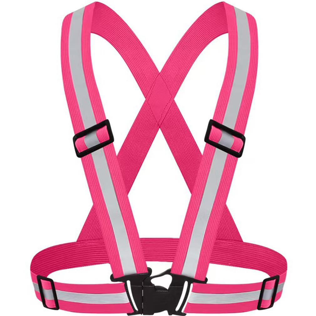 Hot Highlight Reflective Safety Vest Straps Night Running Clothing Vest Adjustable Elastic Band For Adults Children Dropshipping