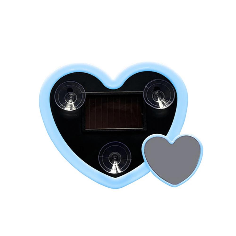 Dual Heart Shape LED Solar Car Interior Atmosphere Light USB Powered Neon Window Decorative Lamp Auto Decor Accessories