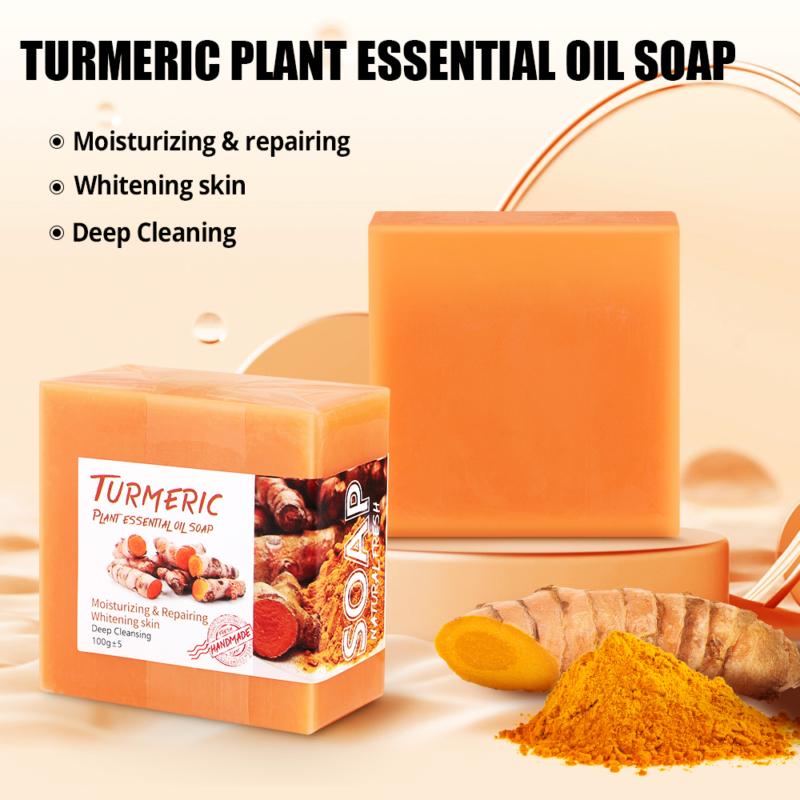 Savon au curcuma Crème au curcuma Blanchissant Correcteur d'acné Taches brunes Plus lumineux