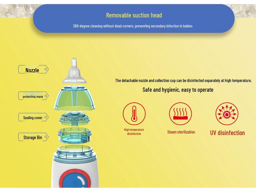 Little Rocket Electric Waterproof Baby Nasal Aspirator: Efficient Congestion and Booger Cleaner for Infants