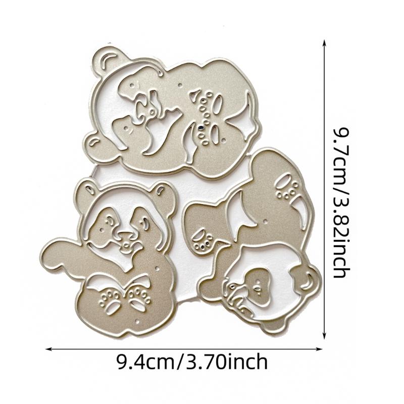 Panda Die Cut Decorative Embossing Paper Die Carbon Steel Cutting Dies For Card Making Scrapbooking Album Bookmarks