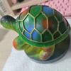 Tischlampe mit Tiermotiv, Buntglas, batteriebetrieben, Vintage-Tier-Nachtlicht, für Zuhause, Büro, Schlafzimmer, Kinderzimmer, Nachttischlampe