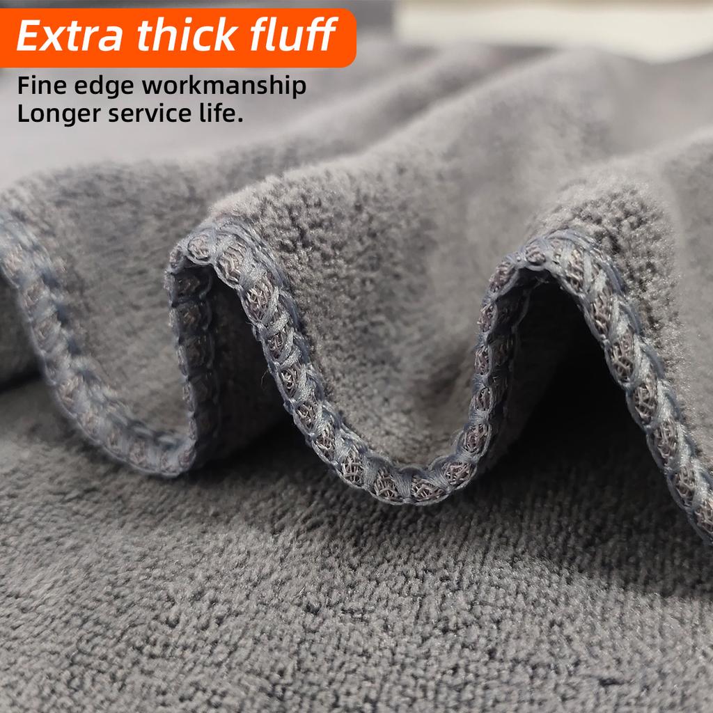 Coral fleece car towel, car wash towel, double-sided cleaning cloth, thickened absorbent car towel, household cleaning towel