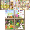 Xh107 Adorable Cartoon Style Easter Bunny Static Cling Window Decor For Kids